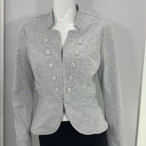 Kate Rosy military Heather Gray Knit Jacket